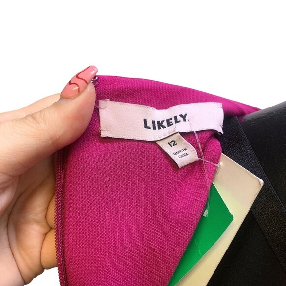 NWT Likely Fuchsia Sleeveless Keyhole Cutout Gown With Racerback Design - Picture 7 of 8